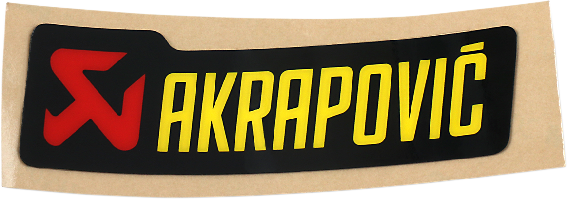 AKRAPOVIC REPLACEMENT PARTS STICKER AKRAPOVIC 90X26.5