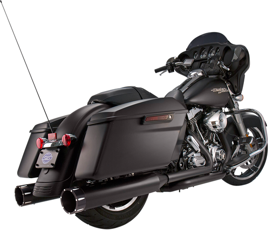 S&S CYCLE 41/2" MK45 PERFORMANCE MUFFLERS FOR HARLEY-DAVIDSON 1995 - 2013 Black/Black/Natural Tracer Mk45 Slip-On Mufflers