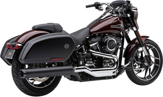 COBRA DUAL CUT SLIP-ON MUFFLERS FOR HARLEY-DAVIDSON 2018 - 2020 Black 4" Dual-Cut Slip-On Muffler