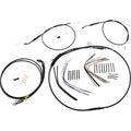 BLACK VINYL HANDLEBAR CABLE AND BRAKE LINE KITS FOR JAIL BARS FOR HARLEY-DAVIDSON