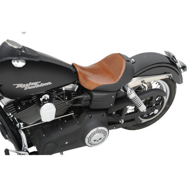 RENEGADE LARIAT SOLO SEAT WITH BACKREST OPTION AND PILLION PAD FOR HARLEY-DAVIDSON