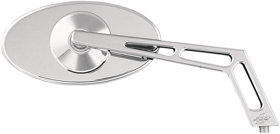 PRO-ONE PERF.MFG. CHROME BILLET ALUMINUM MIRRORS WITH CLEAR GLASS WEEKEND MIROR C/O OVAL RH