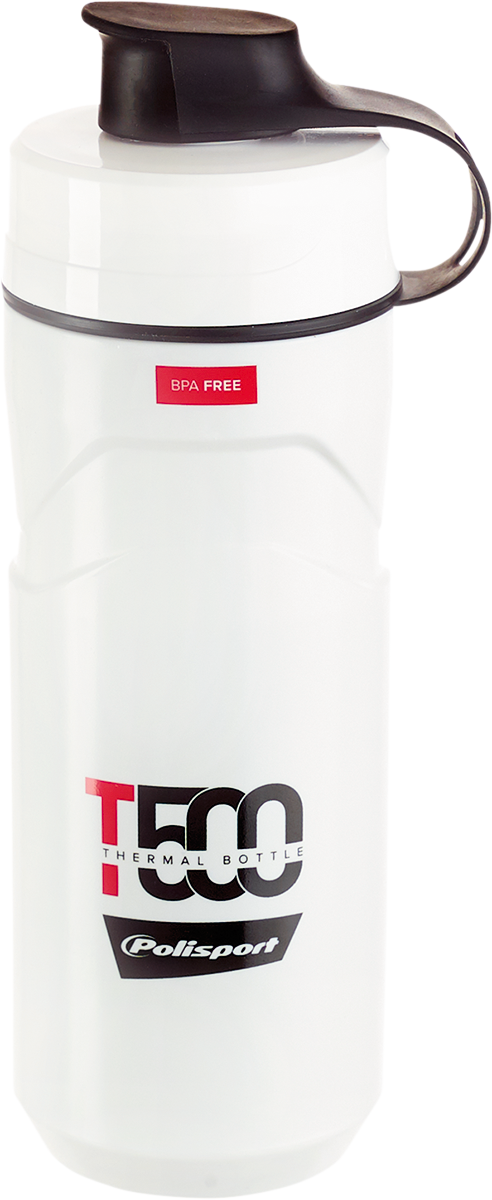 T500 Thermo-Trinkflasche Weiß/Rot für E-Bike
