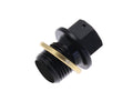 Tapón de vaciado de aceite TECNIUM no magnético alu negro M10 x 1,25 x 14 TECNIUM L35-64310A