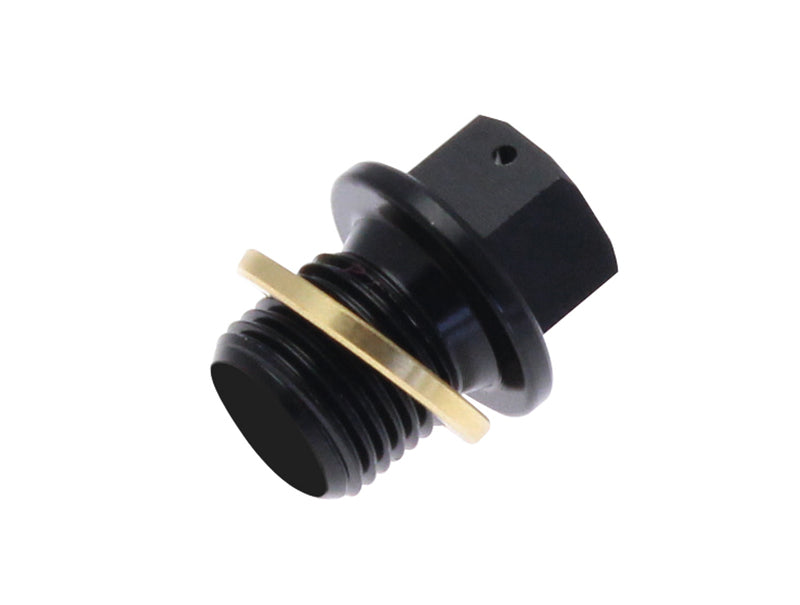 Tapón de vaciado de aceite TECNIUM no magnético alu negro M12 x 1,50 x 13 TECNIUM L35-64420A
