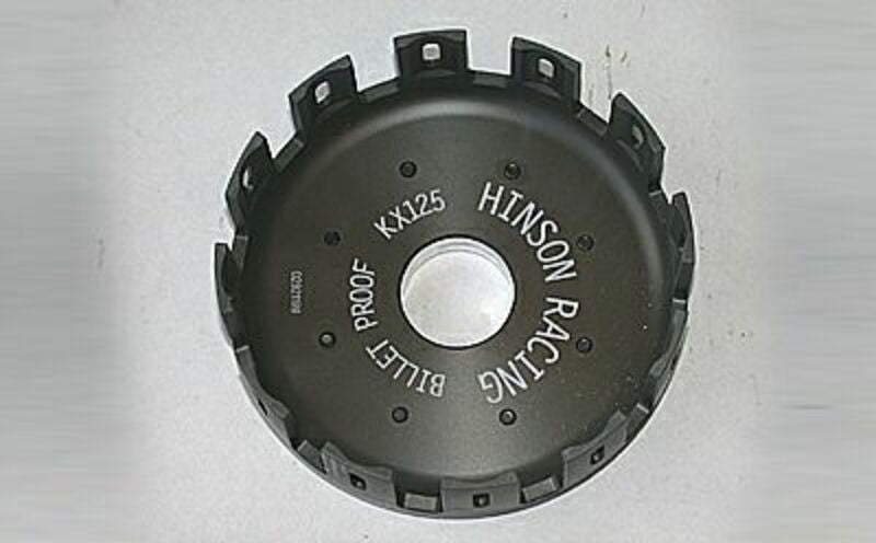 Campana de embrague HINSON, aluminio, con gomas amortiguadoras, Kawasaki KX125 HINSON H029