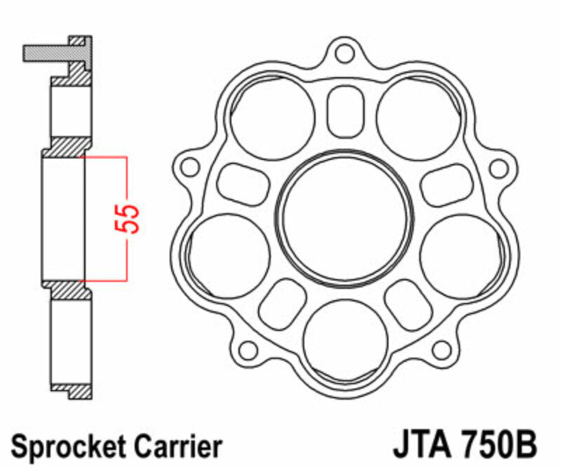 Portacoronas JT750B JT SPROCKETS JTA750B