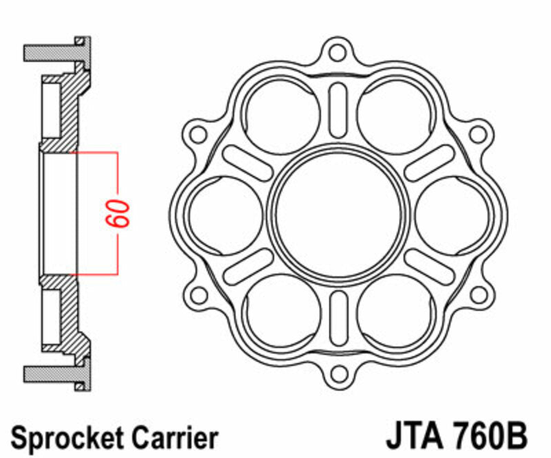 Portacoronas JT760B JT SPROCKETS JTA760B