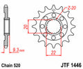Piñón JT de acero KX250 F 06-19 13 dientes JT SPROCKETS JTF1446.13