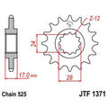 Piñón con goma anti-ruido JT SPROCKETS acero 1371 - Paso 525 JT SPROCKETS JTF1371.15RB