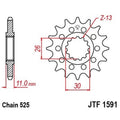 Piñón con goma anti-ruido JT SPROCKETS acero 1591 - Paso 525 JT SPROCKETS JTF1591.16RB