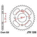 Corona JT 1208 de acero con 44 dientes JT SPROCKETS JTR1208.44