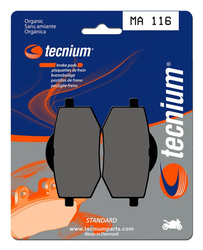 Pastillas de freno Tecnium MA116 Orgánicas TECNIUM MA116