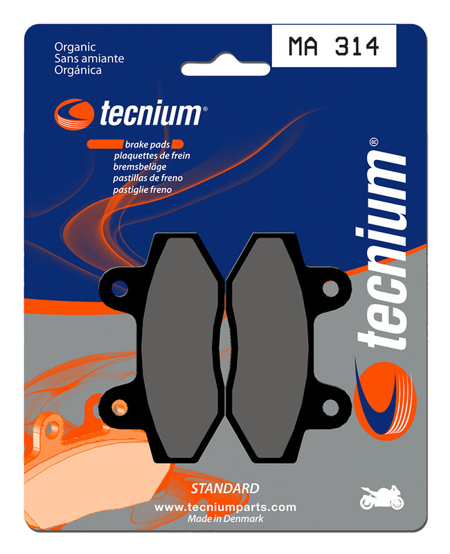 Pastillas de freno Tecnium MA314 Orgánicas TECNIUM MA314