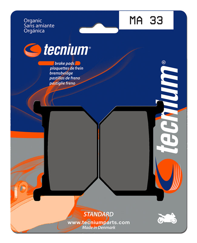 Pastillas de freno Tecnium MA33 Orgánicas TECNIUM MA33