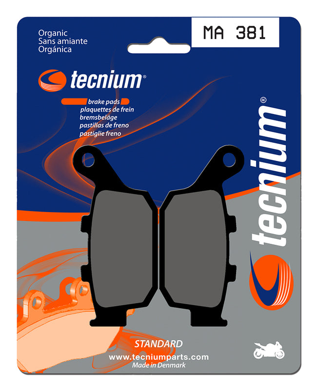Pastillas de freno Tecnium MA381 Orgánicas TECNIUM MA381