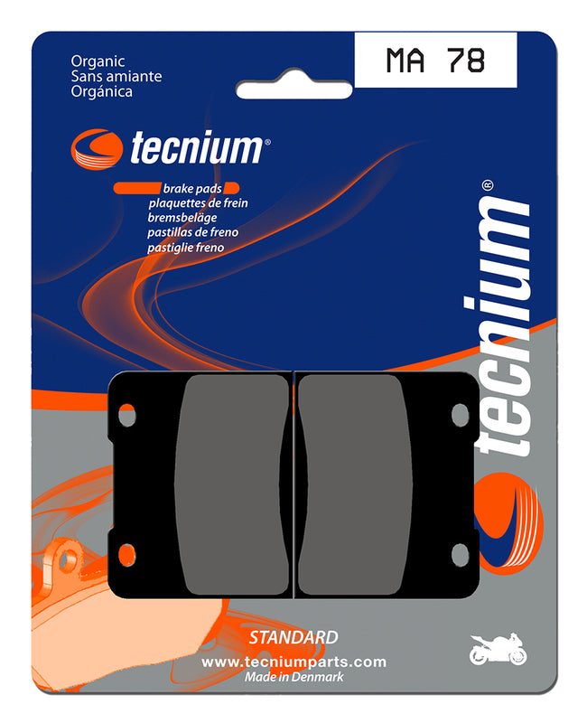 Pastillas de freno Tecnium MA78 Orgánicas TECNIUM MA78