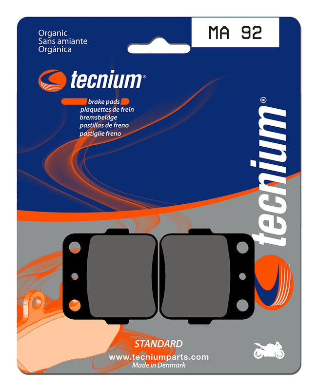Pastillas de freno Tecnium MA92 Orgánicas TECNIUM MA92