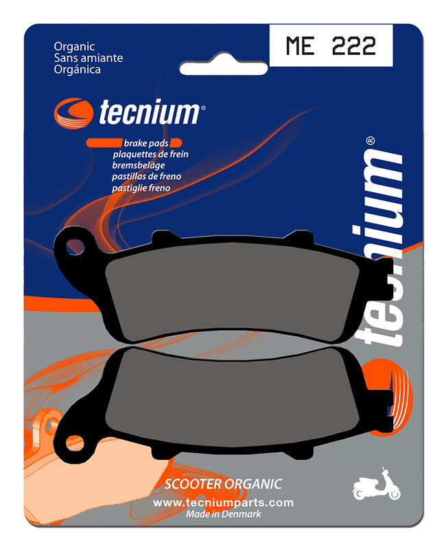 Pastillas de freno Tecnium Scooter orgánicas ME222 TECNIUM ME222