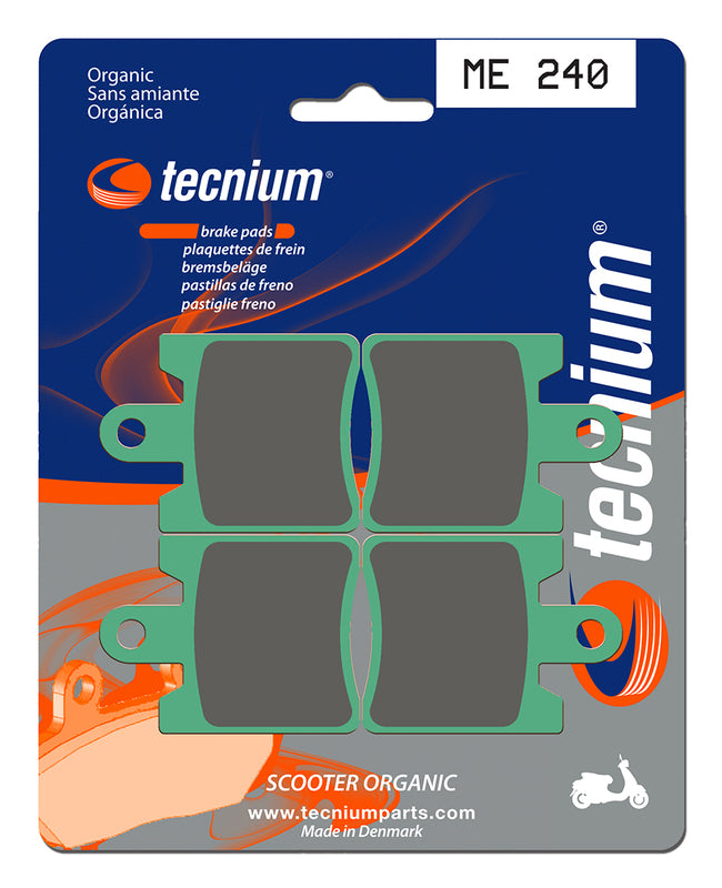 Pastillas de freno Tecnium Scooter orgánicas ME240 TECNIUM ME240