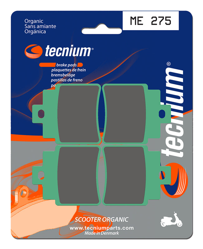 Pastillas de freno Tecnium Scooter orgánicas ME275 TECNIUM ME275