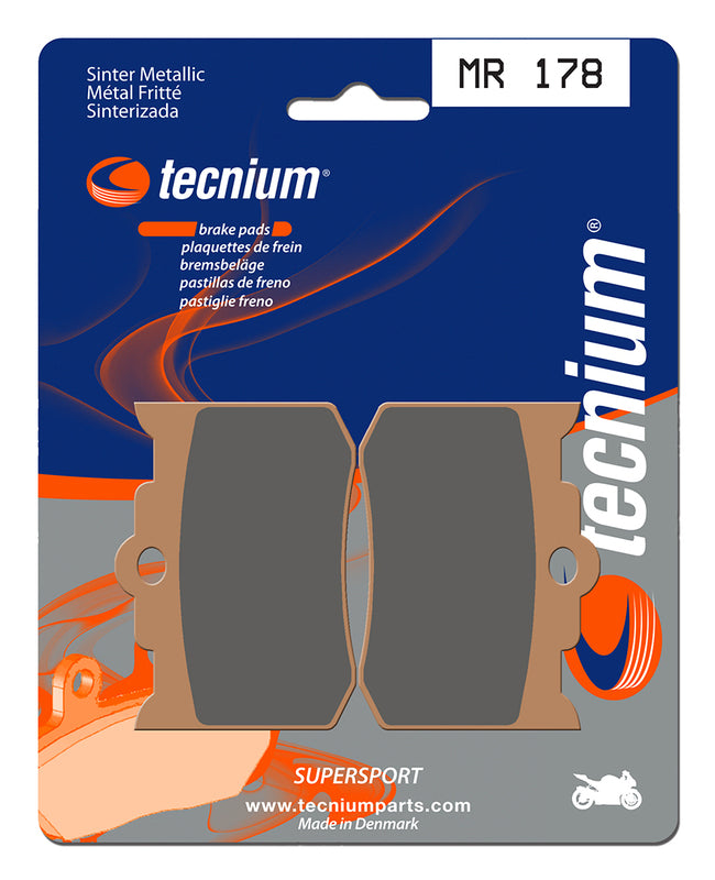 Pastillas de freno Tecnium MR178 Sinterizadas deportivas TECNIUM MR178
