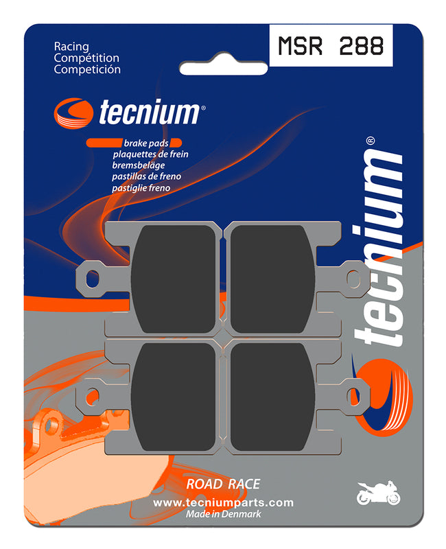 Pastillas de freno Tecnium MSR288 Sinterizadas competición profesional TECNIUM MSR288