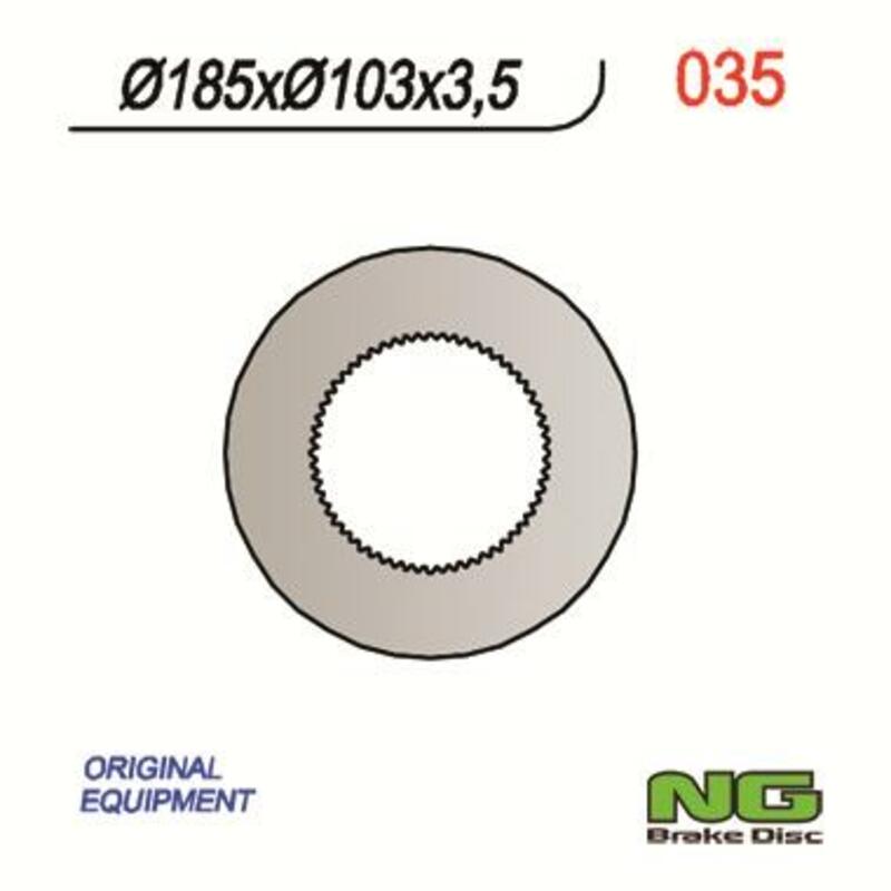 Disco de freno NG 035 Ø185 x Ø103 x 3.5 NG BRAKE DISC 35