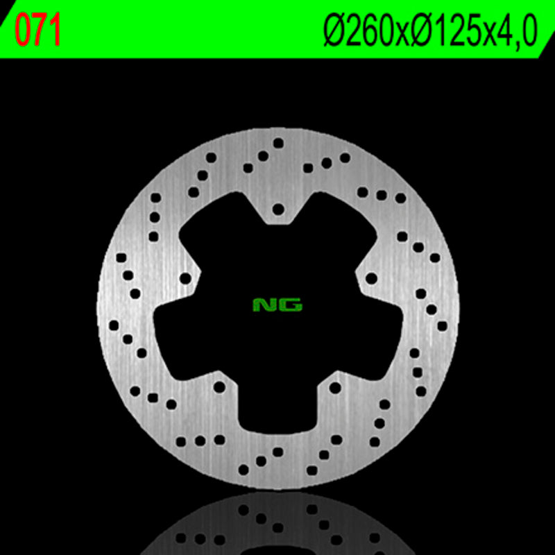 Disco de freno NG 071 Ø260 x Ø125 x 4 NG BRAKE DISC 71