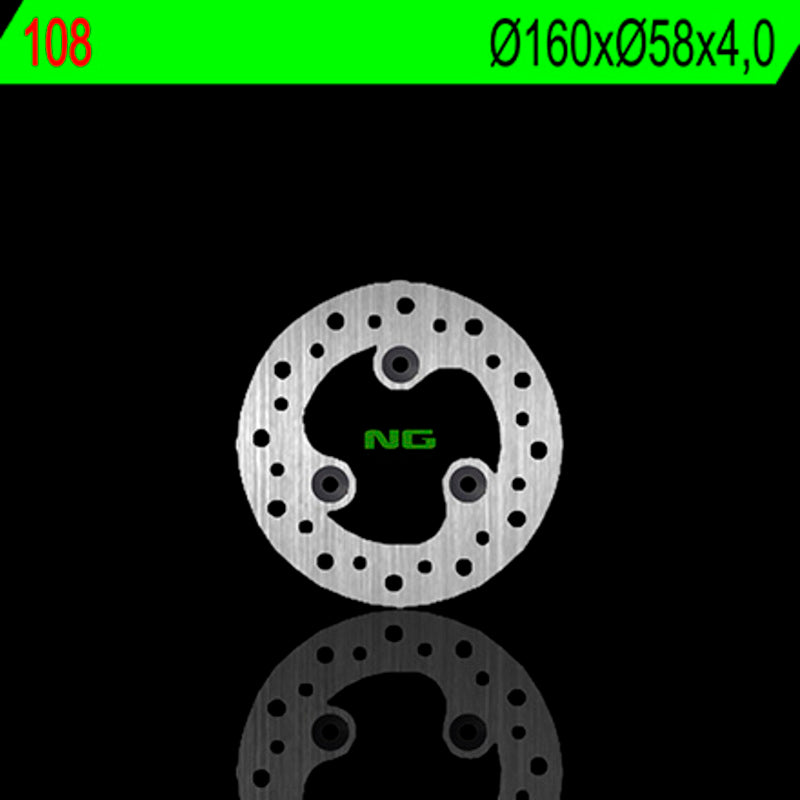 Disco de freno NG 108 Ø160 x Ø58 x 4 NG BRAKE DISC 108