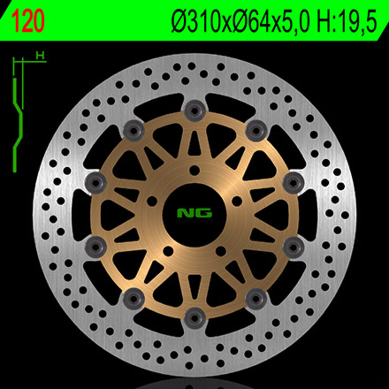 Disco de freno NG 120 Ø310 x Ø64 x 5 NG BRAKE DISC 120