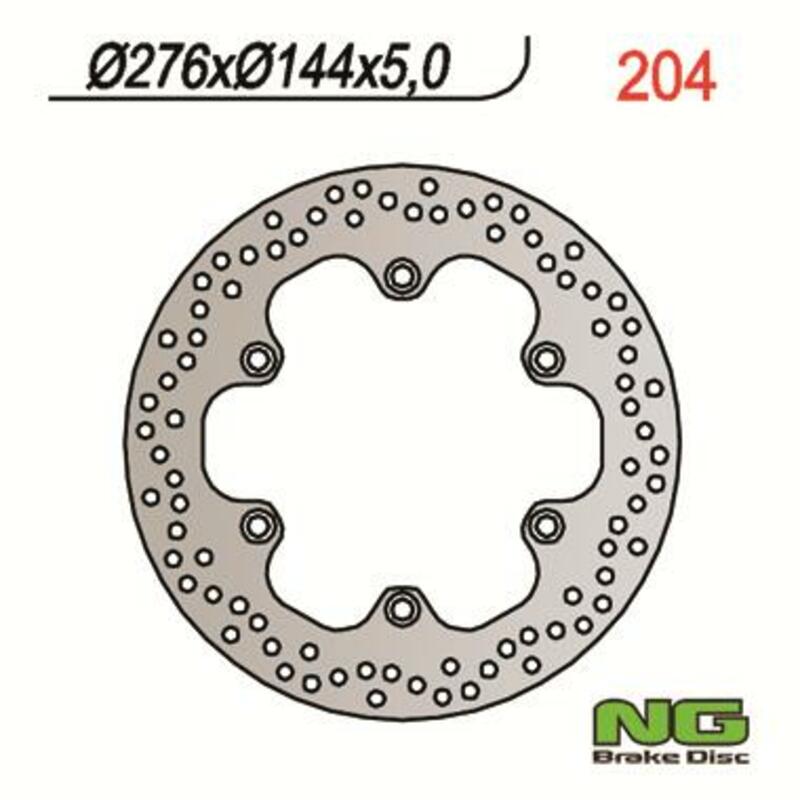 Disco de freno NG 204 Ø276 x Ø144 x 5 NG BRAKE DISC 204