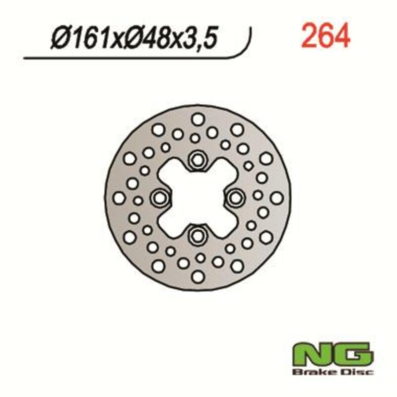 Disco de freno NG 264 Ø161 x Ø48 x 3.5 NG BRAKE DISC 264