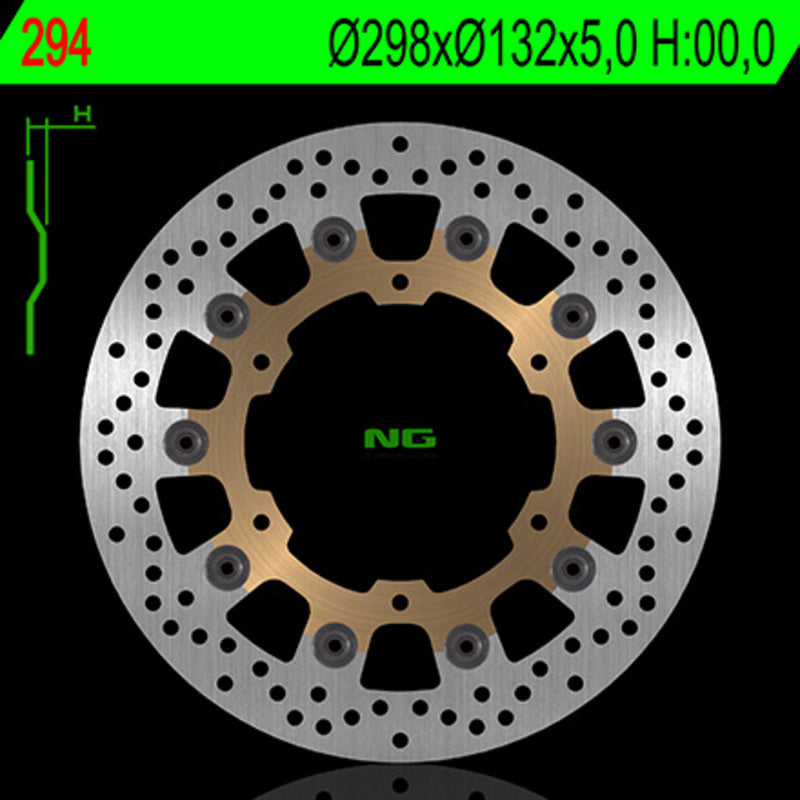 Disco de freno flotante NG 294 Ø298 x Ø132 x 5 NG BRAKE DISC 294