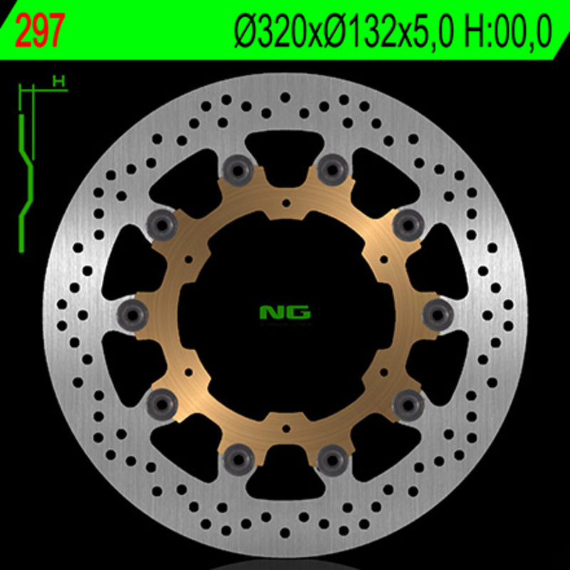 Disco de freno NG 297 Ø320 x Ø132 x 5 NG BRAKE DISC 297
