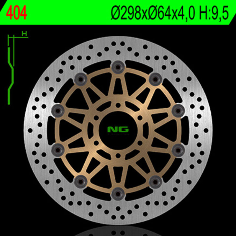 Disco de freno NG 404 Ø298 x Ø64 x 4 NG BRAKE DISC 404