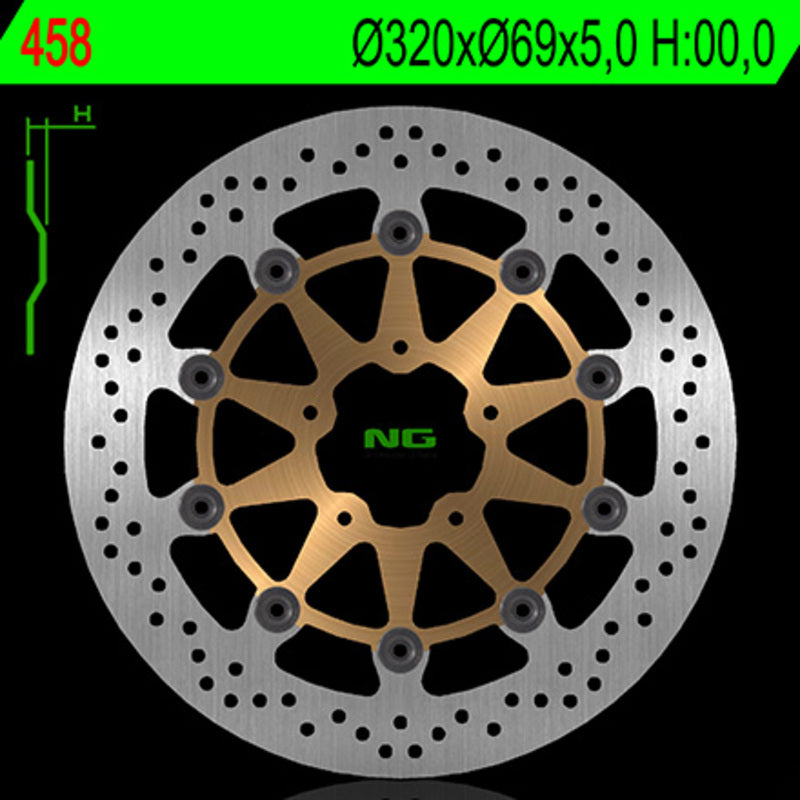 Disco de freno NG 458 Ø320 x Ø69 x 5 NG BRAKE DISC 458