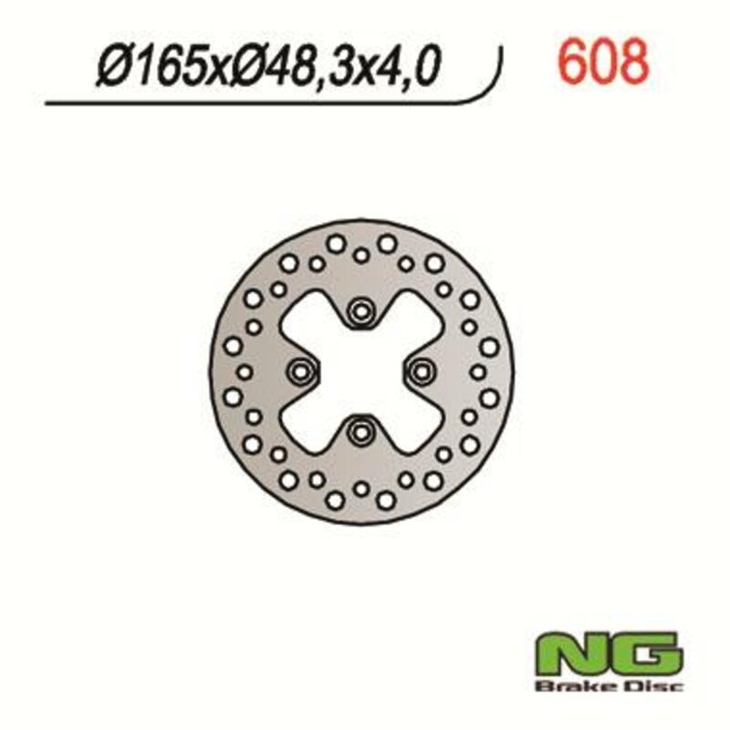 Disco de freno NG 608 Ø165 x Ø48.3 x 4 NG BRAKE DISC 608