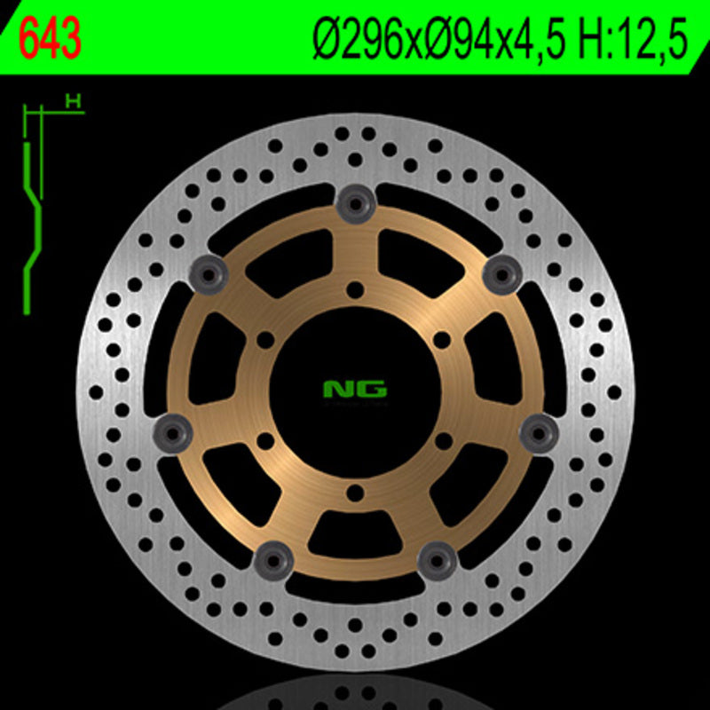 Disco de freno NG 643 Ø296 x Ø94 x 4.5 NG BRAKE DISC 643