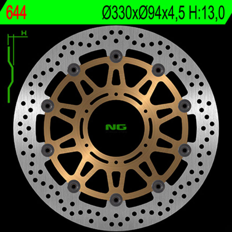 Disco de freno NG 644 Ø330 x Ø94 x 4.5 NG BRAKE DISC 644