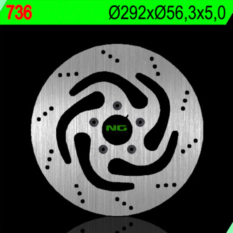 Disco de freno NG 736 Ø292 x Ø56.3 x 5 NG BRAKE DISC 736