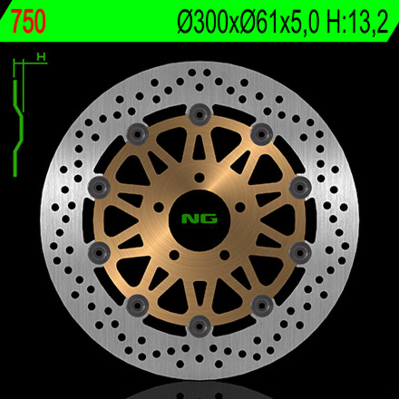 Disco de freno NG 750 Ø300 x Ø61 x 5 NG BRAKE DISC 750