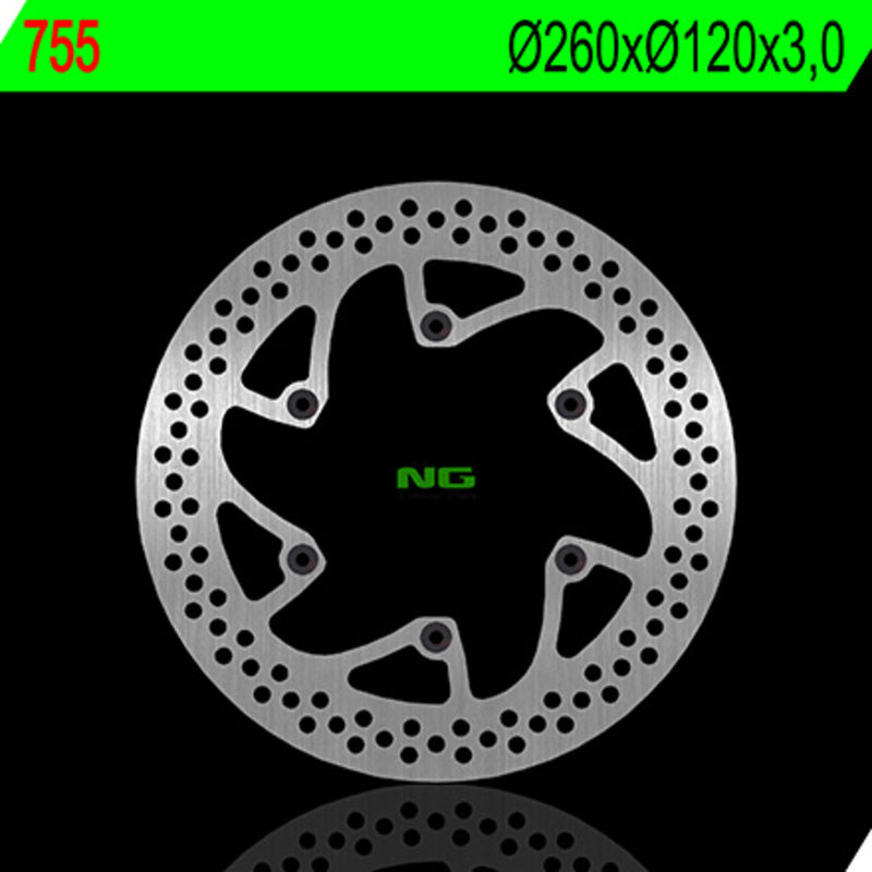 Disco de freno NG 755 Ø260 x Ø120 x 3 NG BRAKE DISC 755