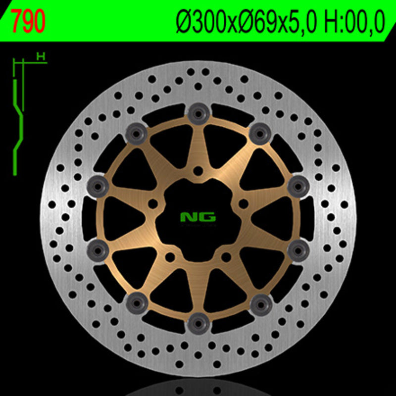 Disco de freno NG 790 Ø300 x Ø69 x 5 NG BRAKE DISC 790