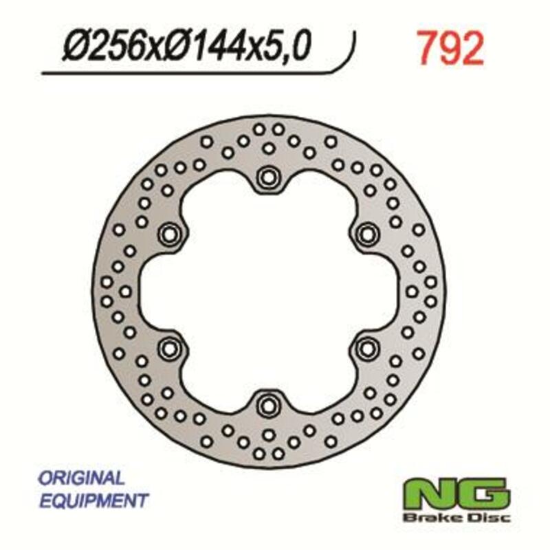 Disco de freno NG 792 Ø256 x Ø144 x 5 NG BRAKE DISC 792