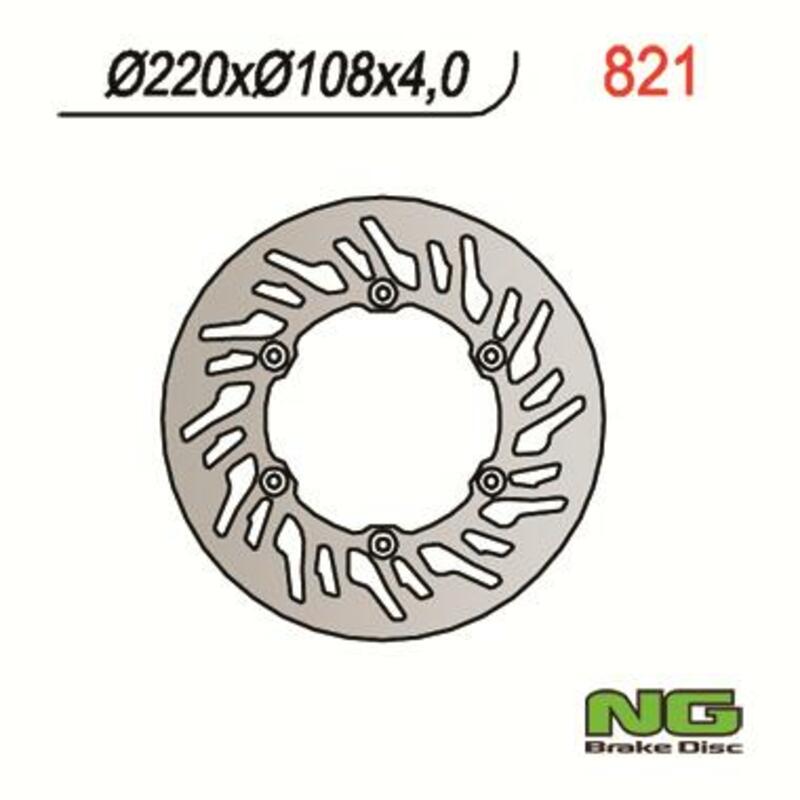 Disco de freno NG 821 Ø220 x Ø108 x 4 NG BRAKE DISC 821