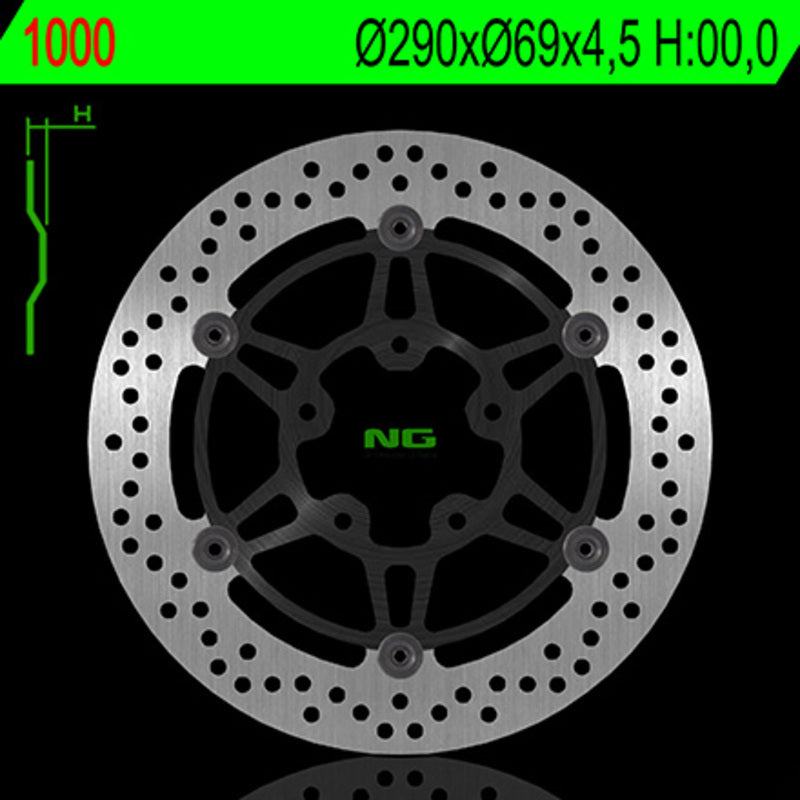Disco de freno NG 1000 Ø290 x Ø69 x 4.5 NG BRAKE DISC 1000