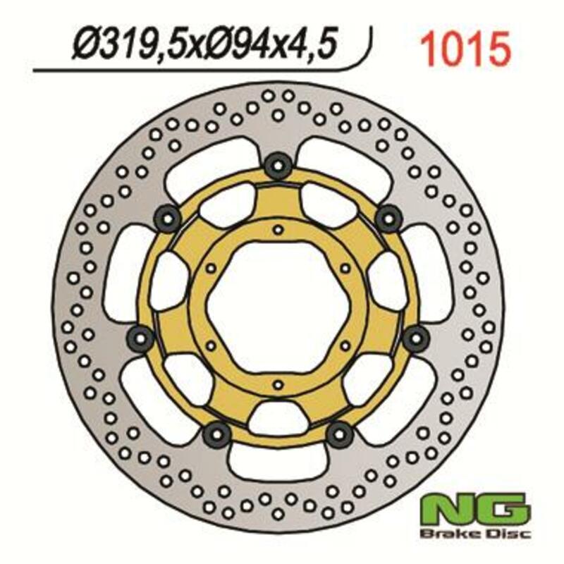 Disco de freno NG 1015 Ø319 x Ø94 x 4.5 NG BRAKE DISC 1015