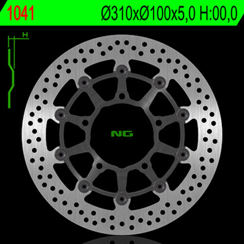Disco de freno NG 1041 Ø310 x Ø100 x 5 NG BRAKE DISC 1041