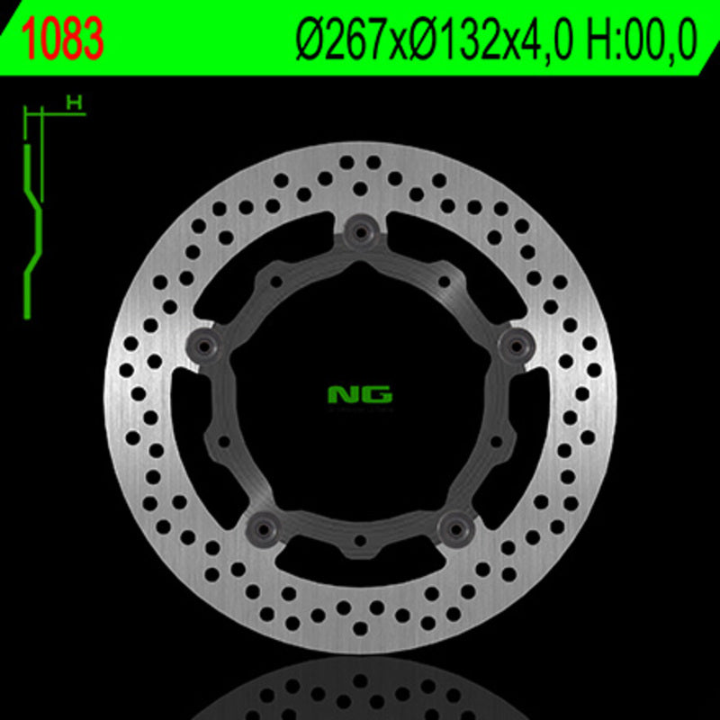 Disco de freno NG 1083 Ø267 x Ø132 x 4 NG BRAKE DISC 1083